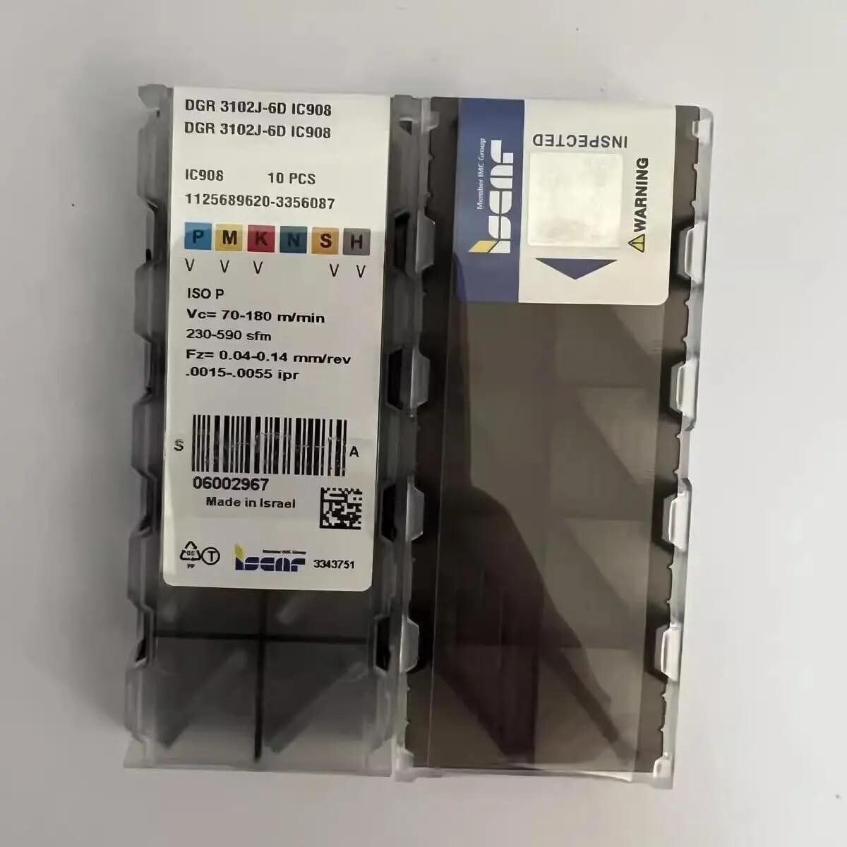 

ISCAR / DGR3102J-6D IC908 /Industrial indexable Carbide Inserts 10 PCS