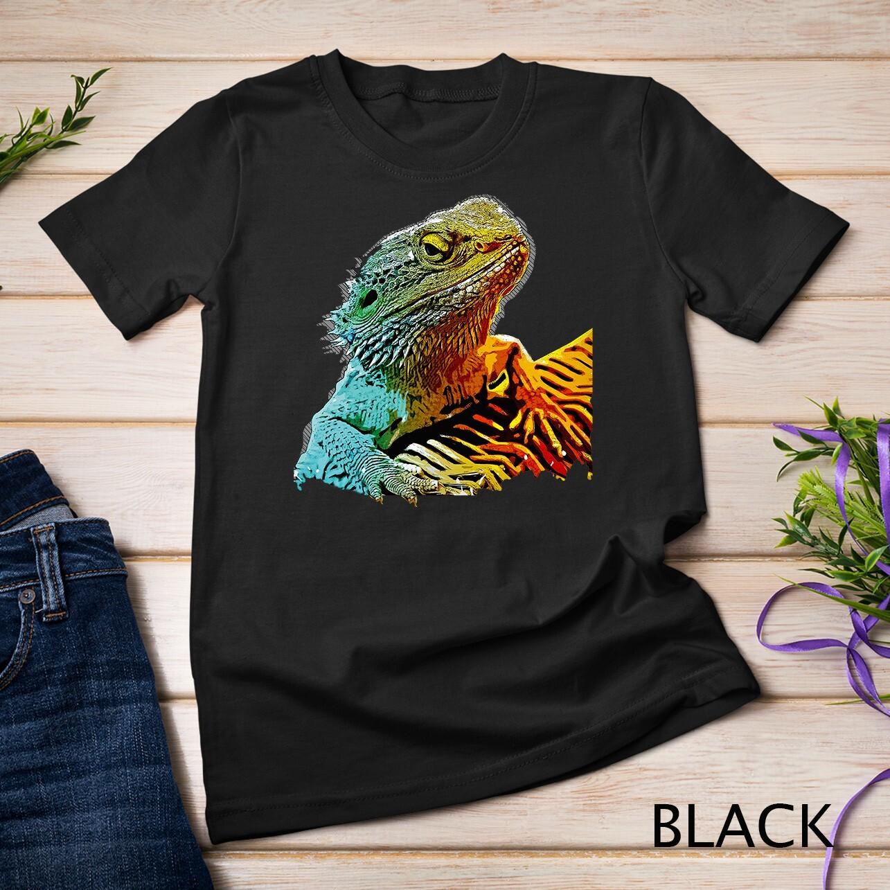 Bearded Dragon Lizard Reptile Funny Novelty Unisex T-Shirt Mens Womens Tees Top 4XL