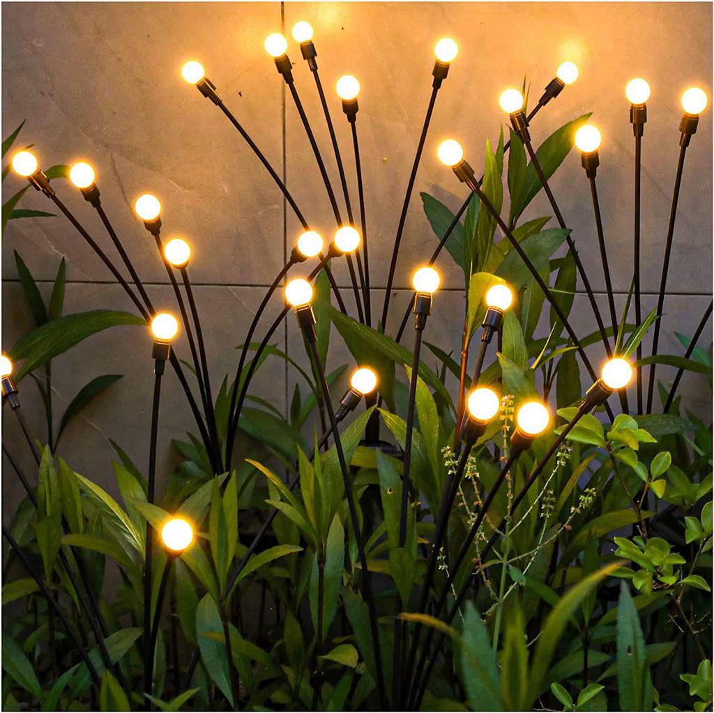 Solar Firefly Garden Lights: LED Courtyard Decor for Festive Ambiance.