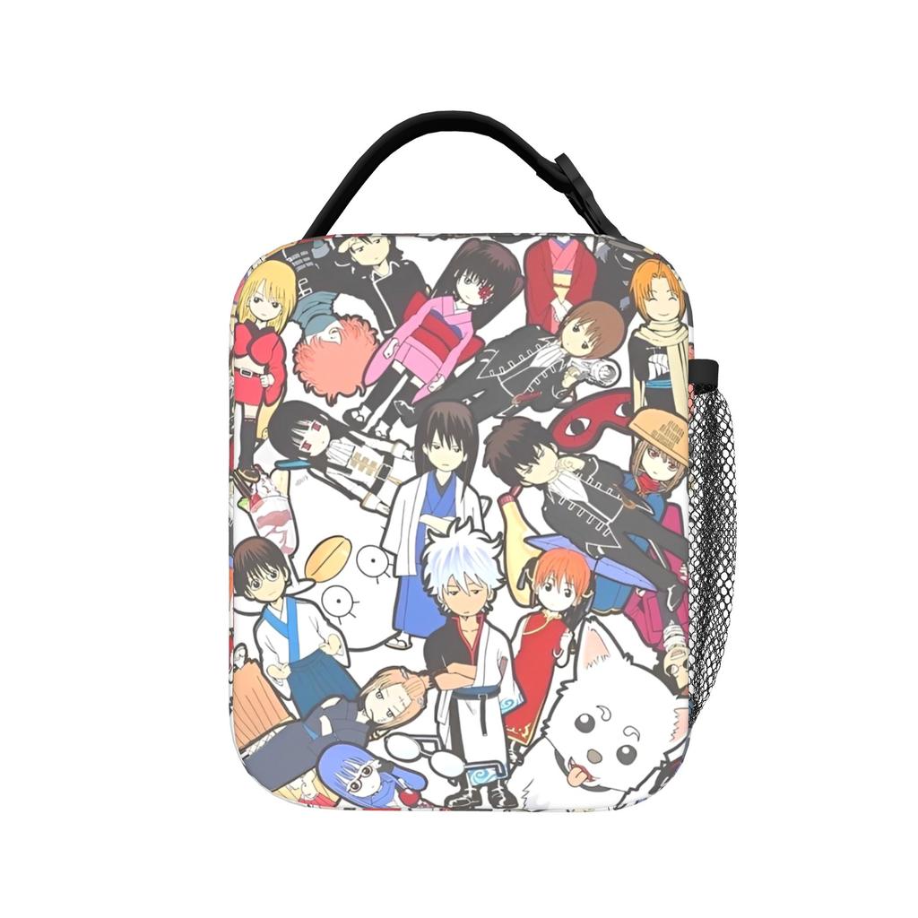 Gintoki's Chaos Yorozuya Insulated Lunch Bag Cooler Bag Reusable,Meal Container Gintama Leakproof Lunch Box Tote Food Bag