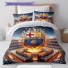 Cartoon Pattern Bedding Quilt Set Quilt Cover Pillowcase Home Decoration Birthday Gift (1 * Duvet Cover + 2 * Pillowcase, Without Core)