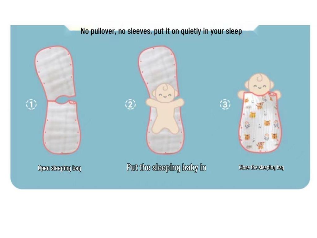 Pure Cotton Sleeveless Baby Sleeping Bag - Summer Thin Anti-Kick Vest for Newborns and Children