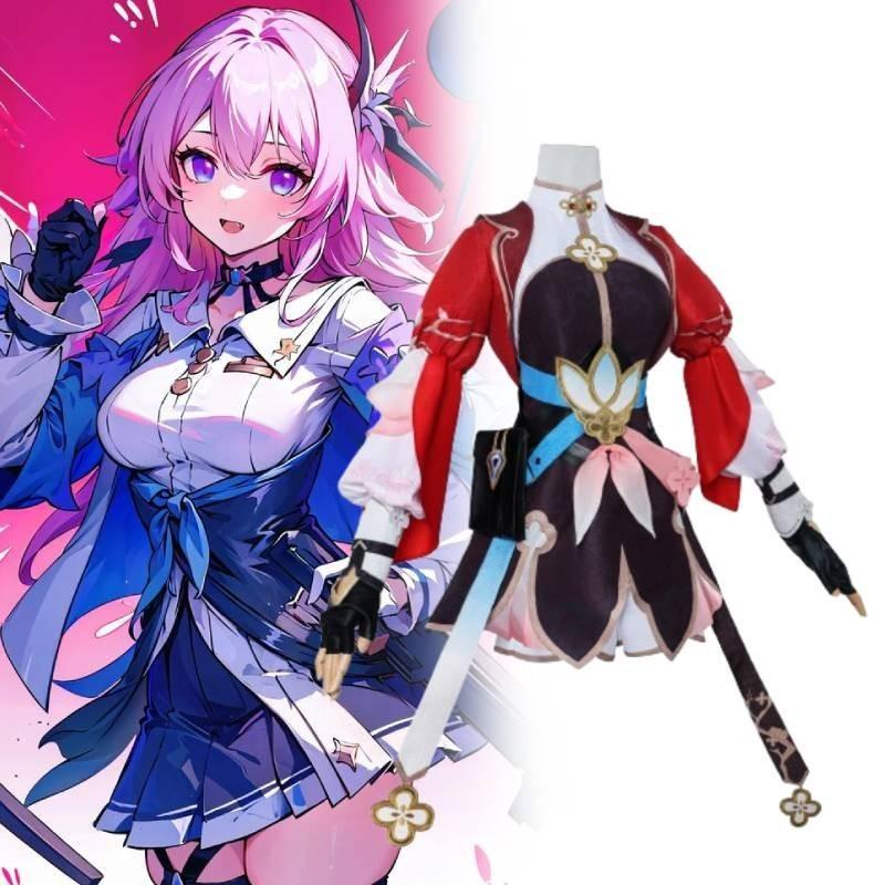 Adorable Polyester March 7th Cosplay Costume For Game Anime Roleplay