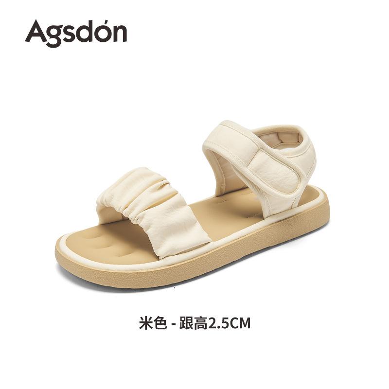 Augustine flat-soled sandals New summer models are beautiful with skirts, thick-soled pregnant women s cool slippers 35