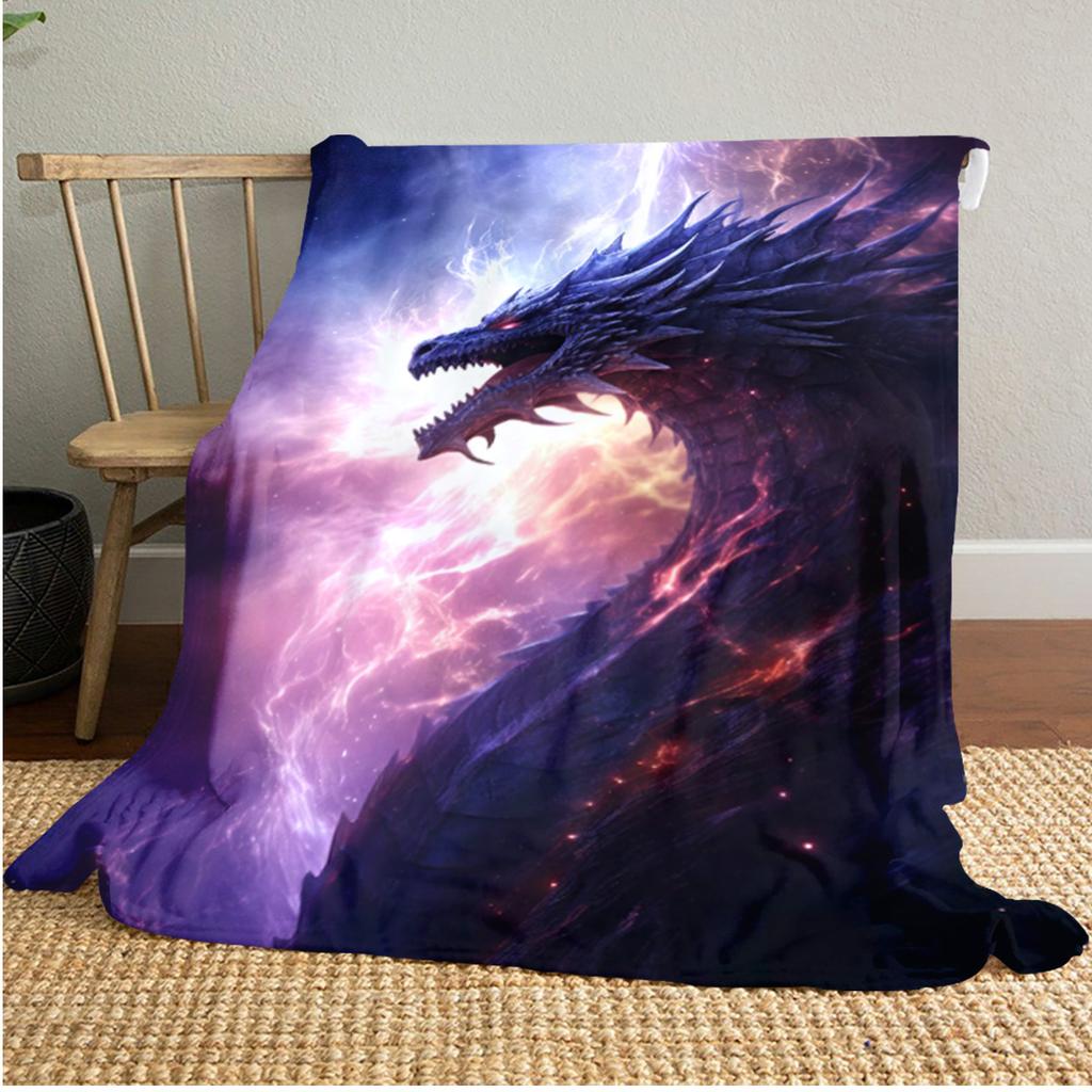 Dragon Throw Blanket All Seasons Soft Comfortable Couch Office Nap Blanket Travel Blanket Festive Gift