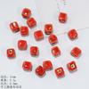 Ceramic Loose Beads Chinese Red Beads Handmade DIY Necklace Loose Beads Accessories