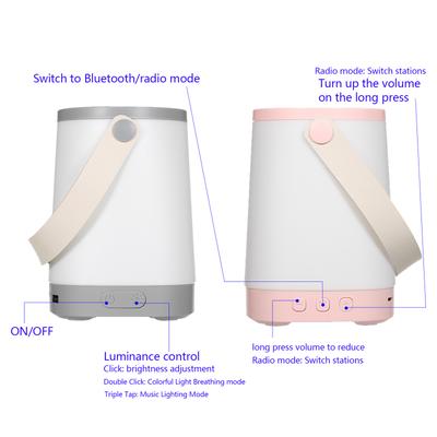 3w 4.2v Multi-functional Portable Night Light Colorful Bluetooth-compatible Lamps With Radio Function