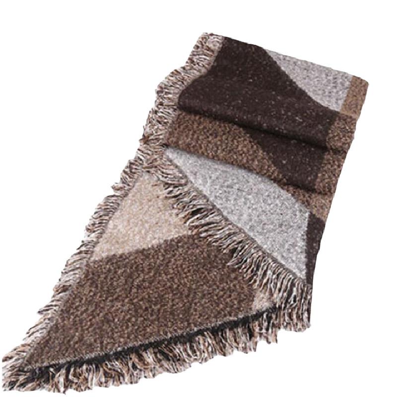 Women Long Imitation Cashmere Scarf Wrap Shawl Plaid Tassel Winter Warm Gift