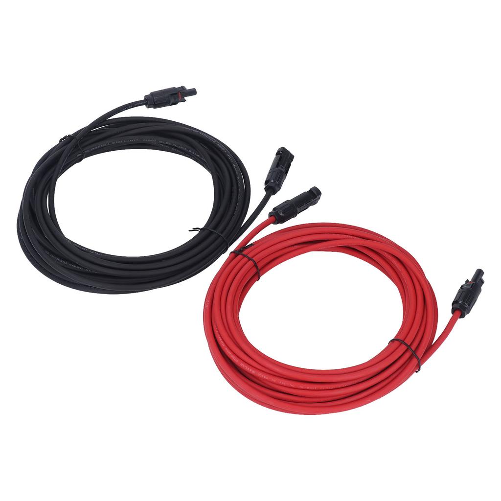 2pcs 12AWG 4mm2 Solar Panel Extension Cable Black Red Solar Adaptor Extension Cable with Female