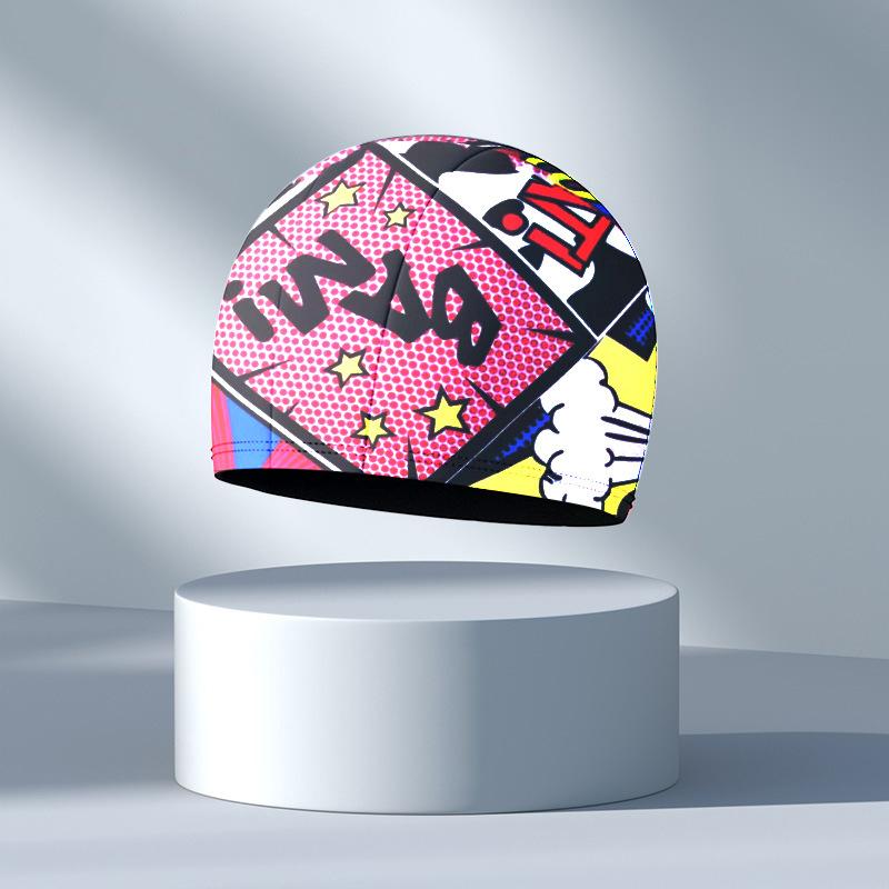 Waterproof Swimming Cap Protect Ears Long Hair Swim Pool Hat Sports Hat for Men Women with Ear Pockets High Elastic Bathing Caps