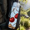1PC Red Cherry Leopard Bow Layout 750ml Color Plastic Sports Water Bottle Leakproof Flip Straw Lid For Sports Office Home Use