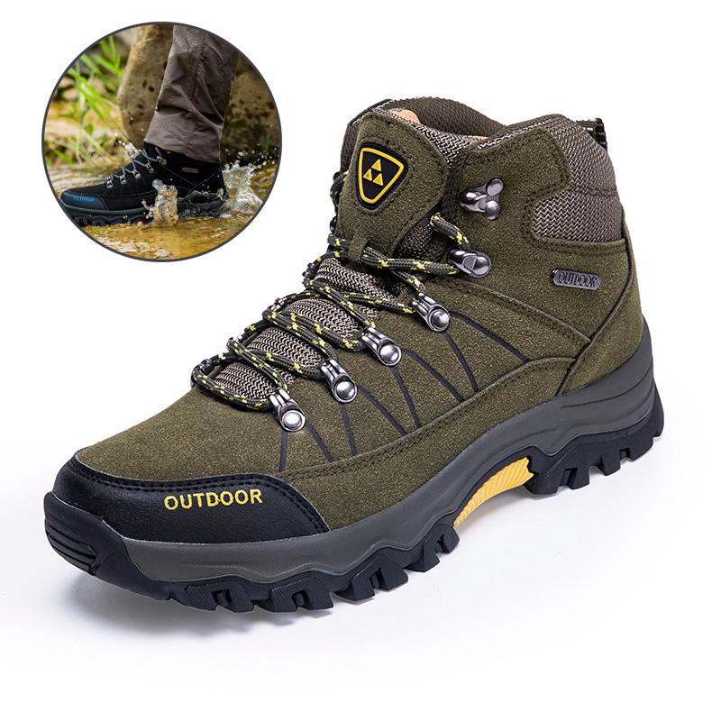 Best Seller Men's High-top Outdoor Climbing Shoes Men Sports Hiking Shoes Waterproof And Anti Slip Sports Shoes Breathable Boots