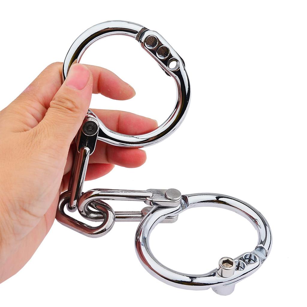 Tsukitoy Metal Sm Painless Locking 3 Levels Restraint Adult Handcuffs Sm Cosplay Props for Men and Women Handcuffs, Shackles, Restraints, Choker,