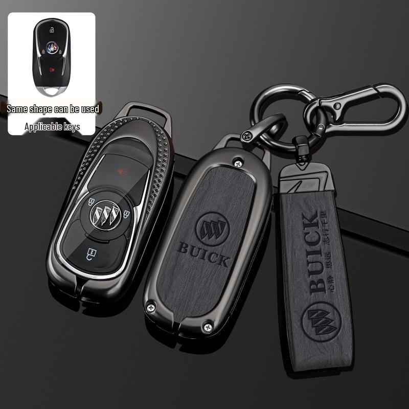 23 Buick Key Case for Regal, LaCrosse, GL8, Envision, and Enclave - Full Cover Key Bag with Buckle