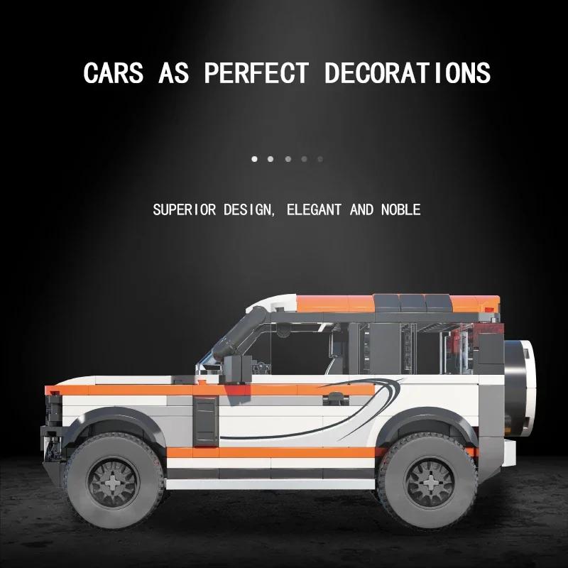 406PCS City Off-Road Vehicle Classic SUV Car Model Bricks Desktop Display Ornaments Kids Educational DIY Toys Holiday Gifts
