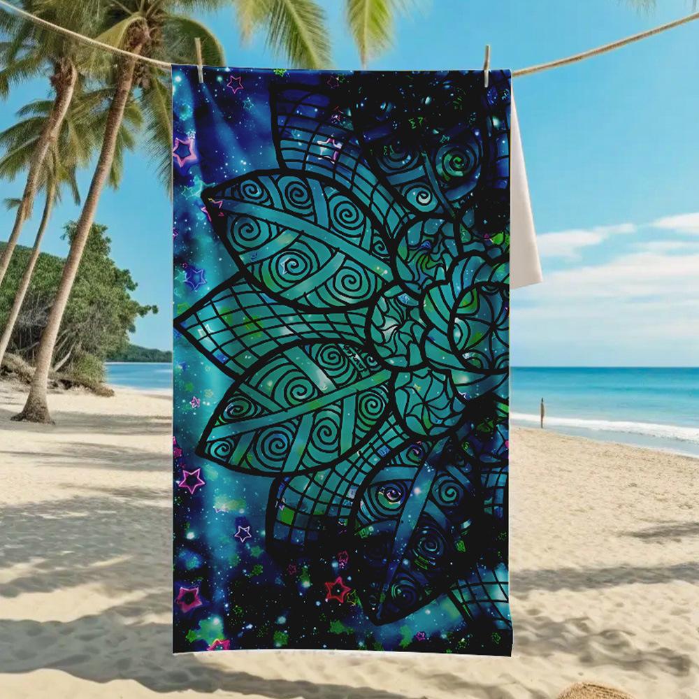 2026 Mermaid Tail Beach Towel Printed Towel Seaside Vacation Absorbent Beach Towel
