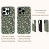 Small Green Flower Pattern Phone Case for IPhone 16 15 14 13 12 11 X XS XR XSMAX 7 8 Pro Max Plus Double-layer Back Cover