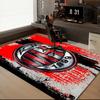 Milan Football club Printed Office Carpet Chair Cushion  Entryway Rug, Rugs for Living Room, Bedroom Christmas gifts