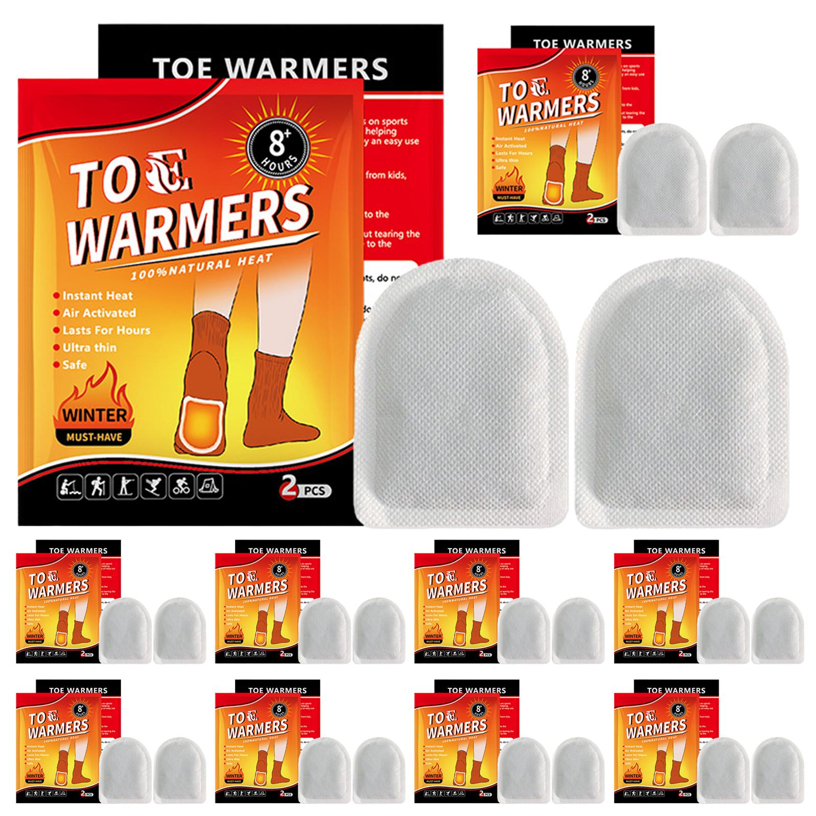 

20 Pair Disposable Feet Warmers Up To 8 Hours of Heat Heat Pack Easily Apply with Adhesive for Cold Weather & Outdoor Activities