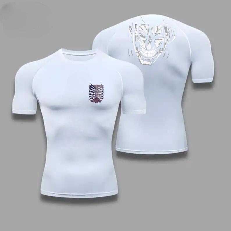 Wings of Freedom Graphic Compression Shirts Men Gym Workout Running Tshirt Summer Quick Dry Tees Tops Short Sleeve Rash Guard