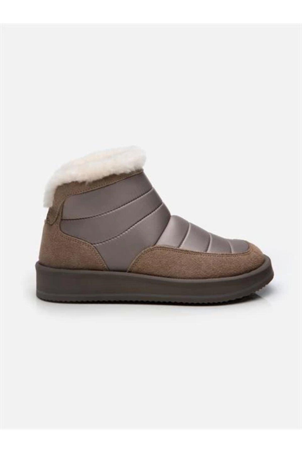 

Women Modern Stylish Fashion Boots Boots Faux Leather Suede Hiraeth Boots Gray Fabric Real Suede 36