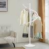 360-Degree Rotating Floor Garment Rack, Clothes Organizer Stand W/ Wheels, Portable Drying Rack for Laundry Room Closet Bedroom