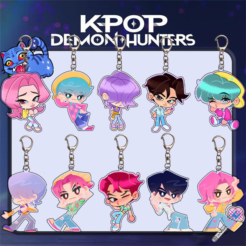 Cartoon Anime Movie Transparent Acrylic Keychain Pendant, Exquisite Gift Hanging Accessories For Backpacks