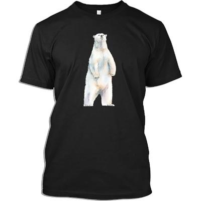 Animal Lover Tshirt Save The Polar Bears Standing White Polar Bear Gift T-Shirt for Men Women