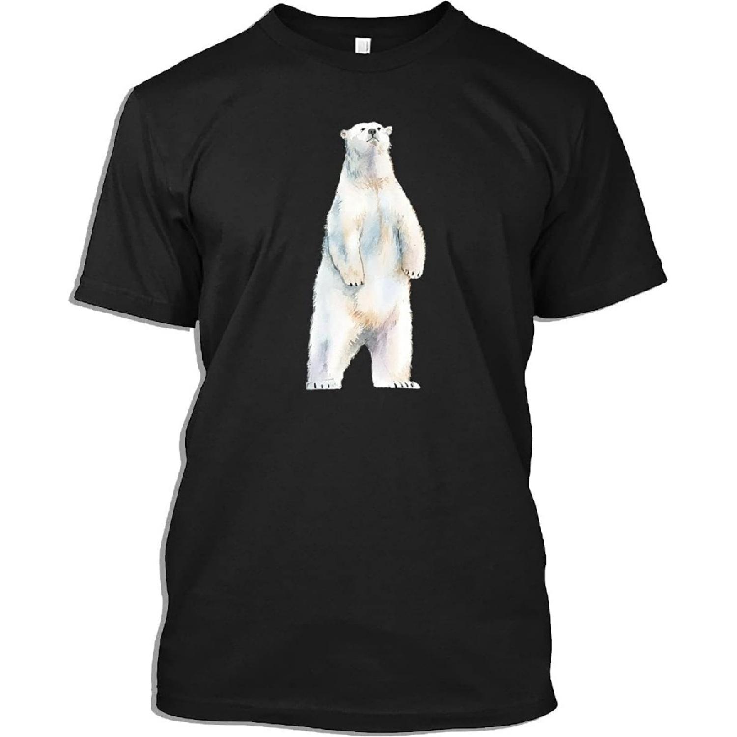 

Animal Lover Tshirt Save The Polar Bears Standing White Polar Bear Gift T-Shirt for Men Women XXXXXL різнокольоровий