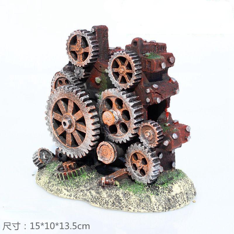 Autobot Robot Dog Shape Aquarium Landscape Decorations Simulation Fish Tank Accessories Ornaments Resin Crafts Eco-friendly Pet