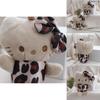 Leopard Print Cat Plush Keychain With Pp Cotton Filling For Girls Bag Decoration