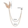 Fashion Metal Rhinestone Brooch for Women and Men Tasse Animal Lapel Pins Eagle Deer Wings Design Collar Pin Jewelry Gifts
