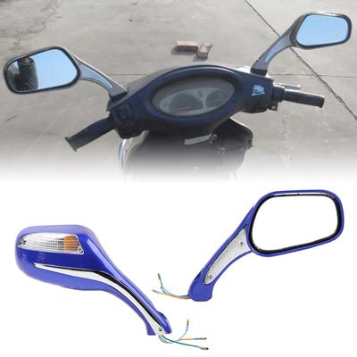 Rückspiegelersatz mit Blinkerlicht für Motorrad-Elektrofahrrad-Modifikationsseitenspiegel mit LED-Lampe
