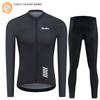 Winter Thermal Fleece Man's Long Sleeves Warm Cycling Jersey Set Windproof Warm MTB Road Bike Sportswear 2026 Winter Fleece Warm Cycling Suit Set