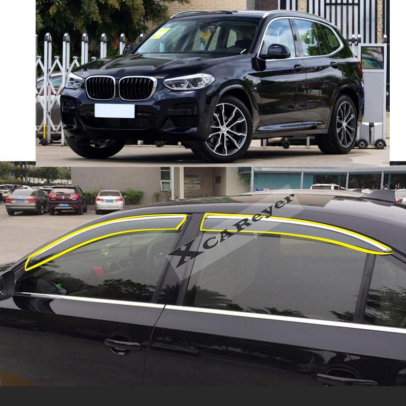 For BMW X3 2018    Car Body Styling Sticker Plastic Window Glass Wind Visor Rain/Sun Guard Vent Parts
