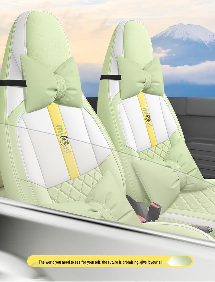 Panda MINI Universal Breathable Car Seat Cover – Cute, Wear-Resistant, Perforated, Four-Season Compatible