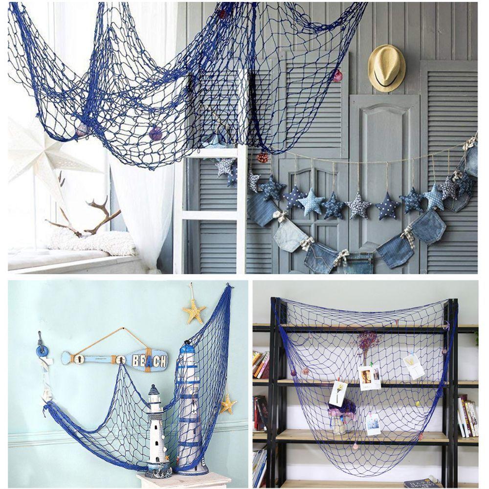 Nautical Ocean Theme Starfish Decorative Fishing Net Home Wall Decor Shell Nets Mediterranean Style