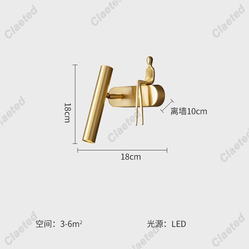 Creative Bedroom Wall Lamp Personality Postmodern Living Room Background Wall Light Luxury Bathroom Bedside Decor Wall Lamp