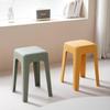 Stackable Upholstered Stool for Home: Simple Style for Living Room, Bedroom, Dining Room, or Adult Seating.