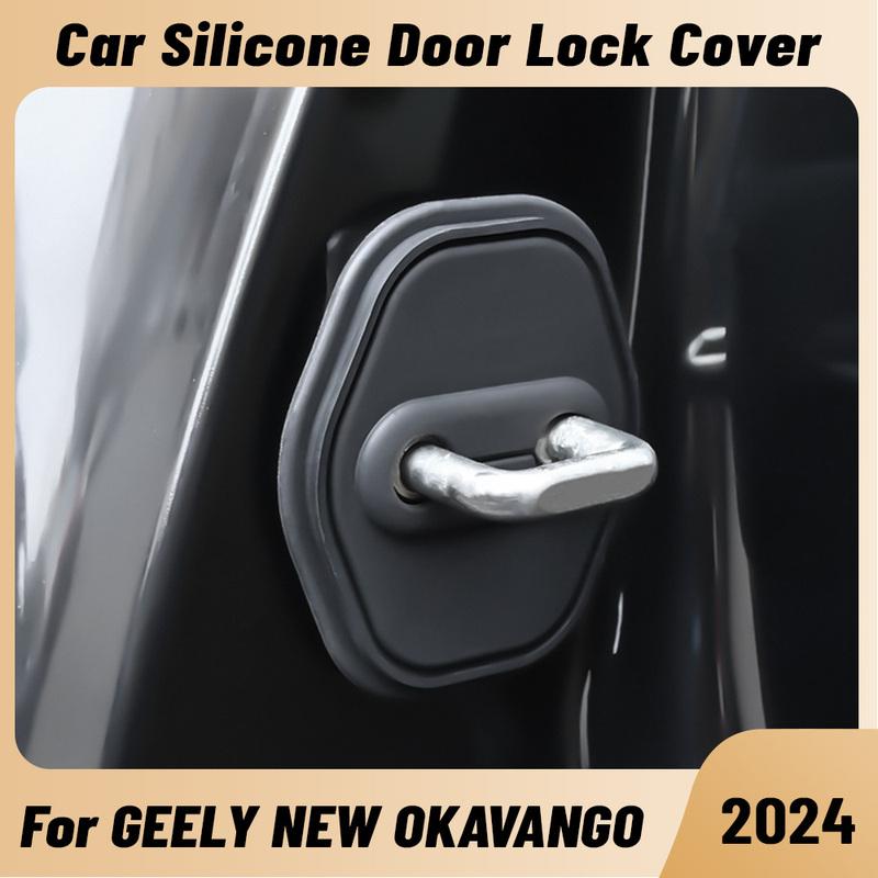 Für GEELY NEW OKAVANGO 2024 Autotür Stoßdämpfer Türschloss Schutz Silikon Auto Türschloss Riegel Abdeckung Zubehör