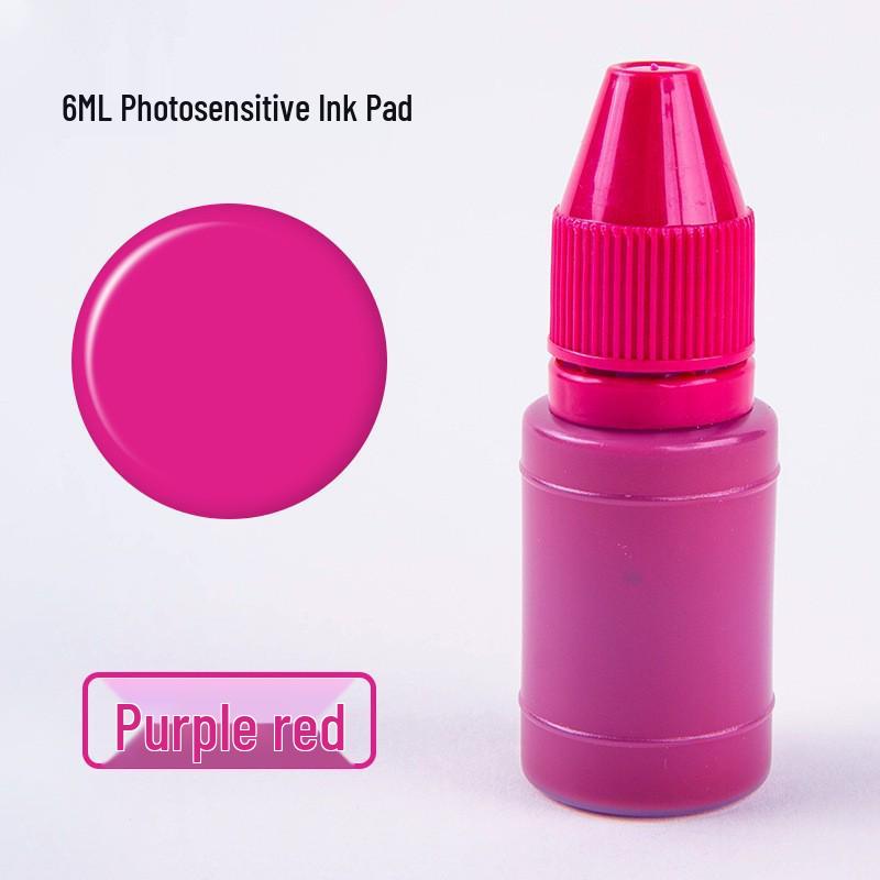 10ML Multi-Color Photosensitive Ink Pad with Colored Cap - Highly Rated Stamp Ink Consumable