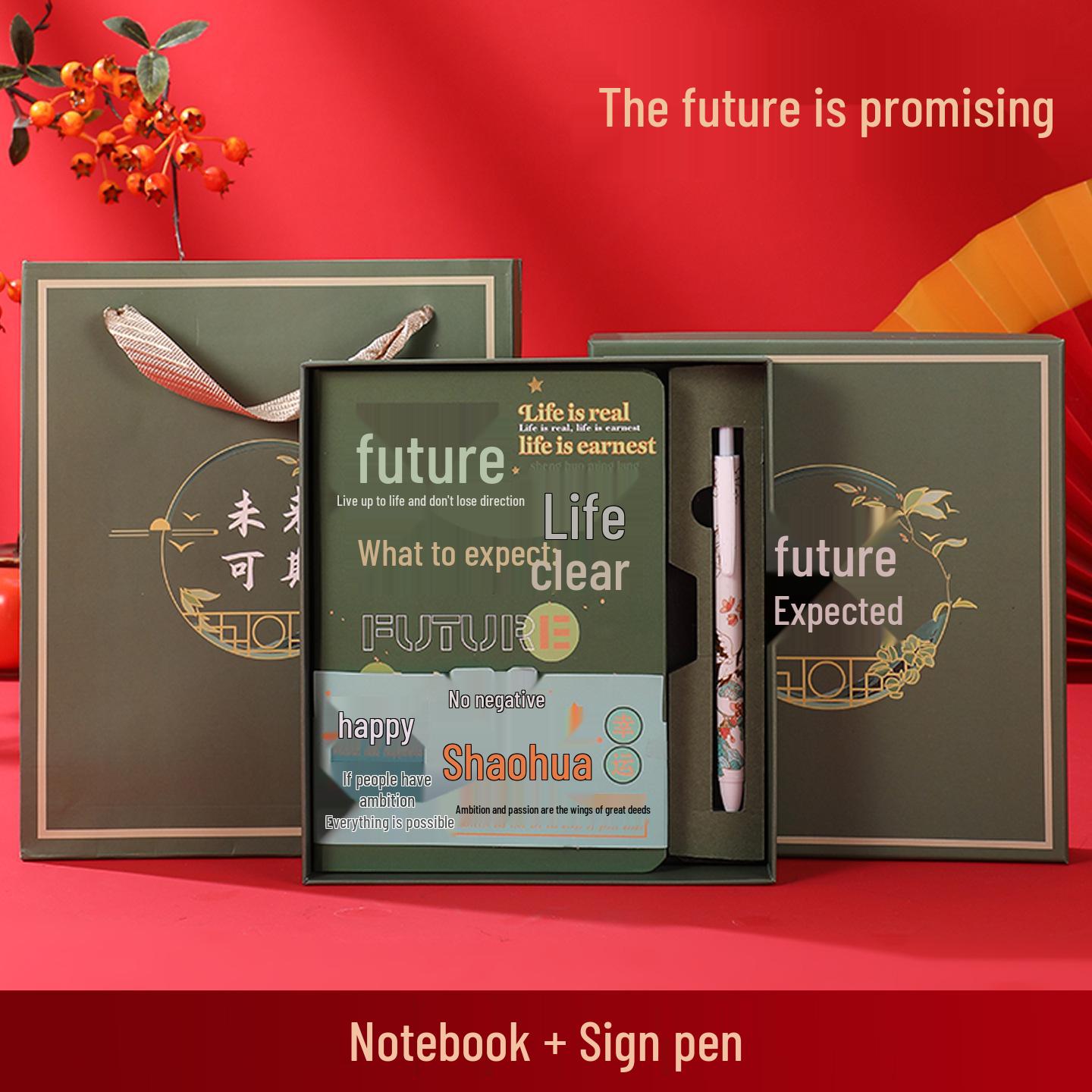 3D Cover Notebook & Thermos Gift Set: Back-to-School, Middle & College Entrance Exam Souvenir