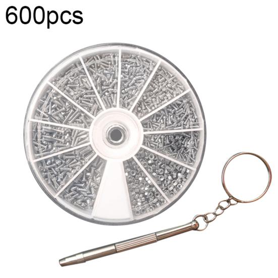 

600/1000 шт M1.2/1.4/1.6 винт гайка очки инструмент для ремонта часов Ассорти комплект