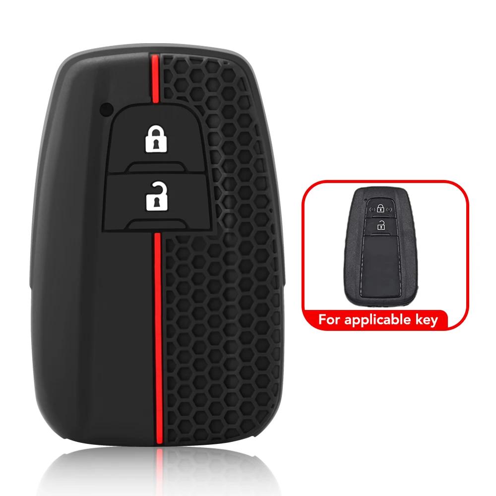 

Silicone Remote Car Key Case Cover for Toyota CHR Camry Corolla RAV4 Highlander C-HR Prius Land Cruiser Prado Shell Accessories