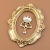 Fashion Women Skull Brooch Gold Color Rhinestone Halloween Jewelry Water Droplet Pendant Hiptop Rock Punk Hell Badge
