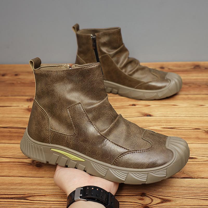 

High-top shoes tooling shoes men s shoes autumn 2025 popular trendy shoes Martin boots tooling personalized leather boots student boots 39
