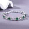 Popular Jewelry Accessories Colored Zircon Jewelry Bracelet Brass Plated Platinum Handmade