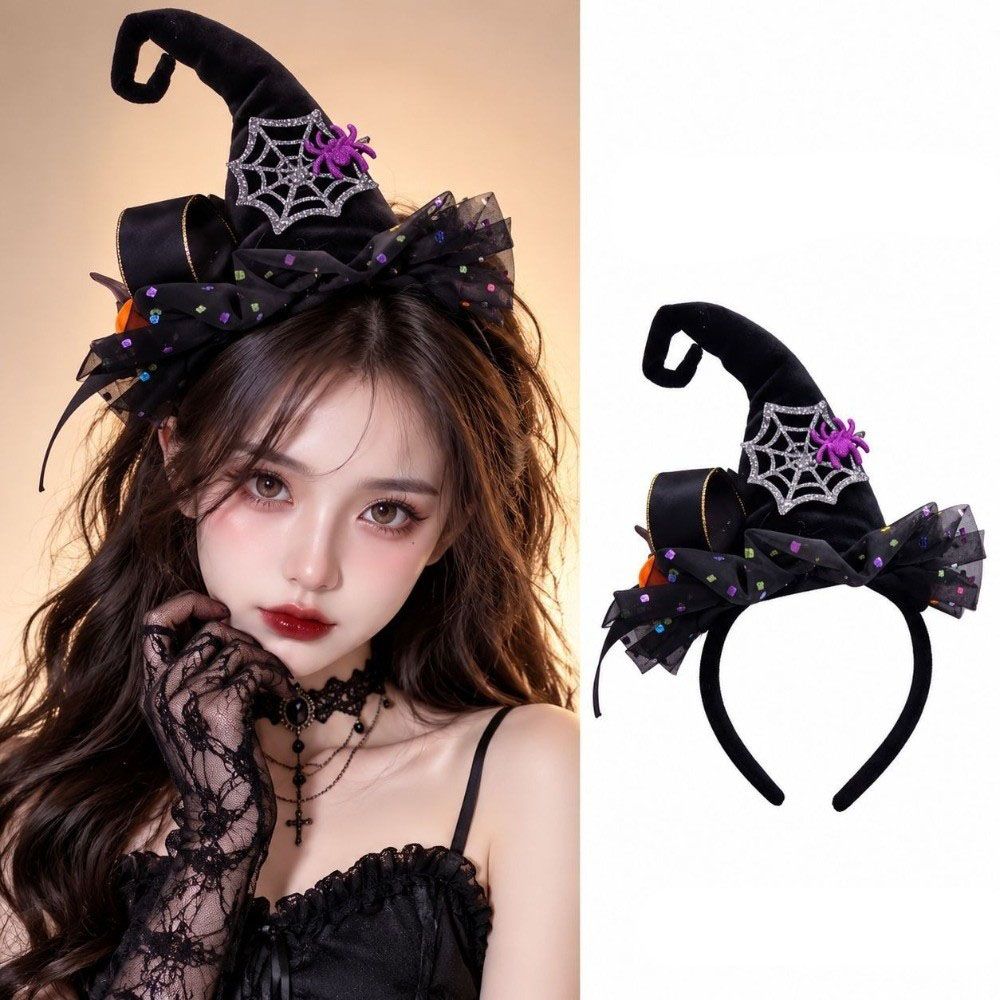Ghost Halloween Headband Spider Halloween Party Hair Band Funny Witch Hat Headband Men