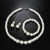 Elegant Shell Pearl Jewelry Set: Necklace, Bracelet & Earrings for Brides or Mom's Gift - Perfect Wedding Accessories