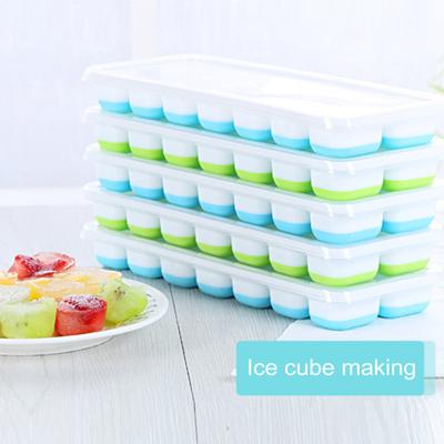 Silikónová forma na ľadové kocky s vekom 14 kociek Ľahké vyberanie Stohovateľná forma na ľad